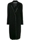 ALEXANDER WANG ALEXANDER WANG EXPOSED ZIP MIDI COAT - 黑色