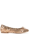 SAM EDELMAN SAM EDELMAN FELICIA SNAKESKIN BALLERINAS - 多色