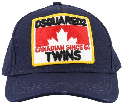 Dsquared2 Baseballkappe Mit Logo-patch In Navy