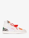 OFF-WHITE OFF-WHITE WHITE OFF-COURT HIGH TOP SNEAKERS,OMIA065F19800002018814143965