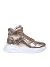 BALMAIN B-BALL SNEAKERS IN ROSE LAMINATED LEATHER,11037030