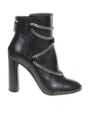 CASADEI ZOE ANKLE BOOT IN BLACK LEATHER,11037023