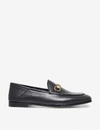 Gucci Black Web Interlocking G Loafers In Black