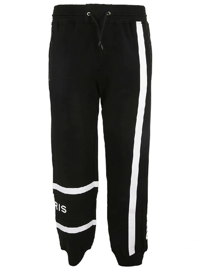 Givenchy Black Trousers With Logo Embroidery