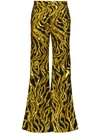 HALPERN SEQUIN-EMBELLISHED FLARED TROUSERS