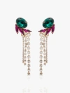 ANTON HEUNIS ANTON HEUNIS MULTICOLOURED CRYSTAL TASSEL DROP EARRINGS,FCC32514093093