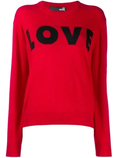 Love Moschino Love Knit Jumper In Red