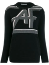Alberta Ferretti Intarsia Wool And Cashmere Sweater In 1555