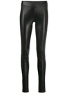 Max & Moi Stretch Leather Leggings In Black In Black
