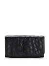 SAINT LAURENT SAINT LAURENT LARGE NIKI CRINKLED WALLET - SCHWARZ