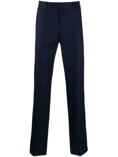 Brunello Cucinelli Knitted Tailored Trousers In Blue