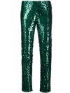 P.a.r.o.s.h Sequin Embellished Trousers In Green