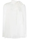 VALENTINO SHEER PUSSY BOW BLOUSE