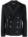 BALMAIN TWO-COLLAR DOUBLE-BREASTED COAT