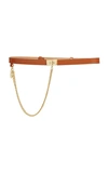 GIVENCHY Chain-Embellished Leather Belt,743115