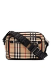 Burberry Vintage Check Canvas Cross-body Bag In Brown