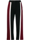 Kenzo Striped Tailored Trousers In Black