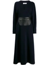 LANVIN ZIPPED BELTED MAXI DRESS