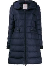 Moncler Navy Down Betulong Hooded Coat In 778 Dark Blue