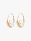 ANTON HEUNIS ANTON HEUNIS GOLD TONE PEARL OVAL HOOP EARRINGS,PHT30514093245