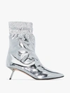 ALCHIMIA DI BALLIN ALCHIMIA DI BALLIN SILVER VOLCANO 60 METALLIC ANKLE BOOTS,A9W9069172861313908285