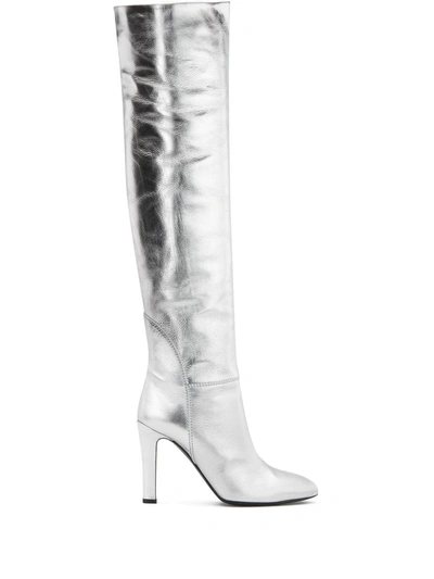 Giuseppe Zanotti Hattie Knee-high Boots In Silver