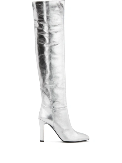 Giuseppe Zanotti 及膝靴 - 银色 In Silver