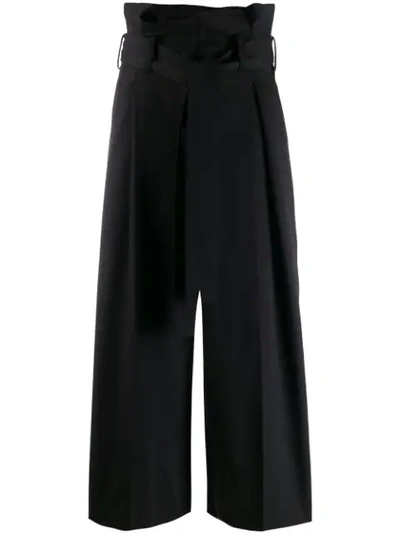 Stella Mccartney Maggie Light Wool Tie Tailored Trouser In Black