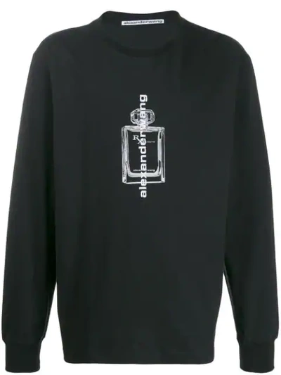 Alexander Wang Long Sleeve Graphic Jersey T-shirt Black