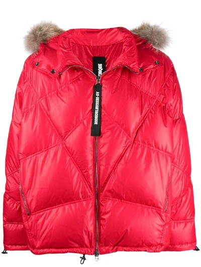 As65 Hooded Puffer Jacket - 红色 In Red