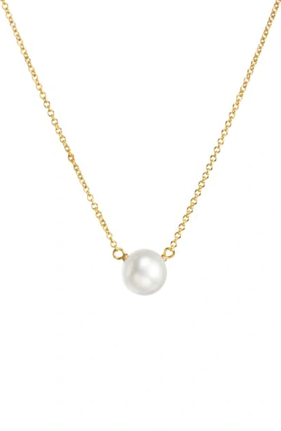 Dogeared I Love Mom Pearl Pendant Necklace In Gold