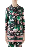 GUCCI FLORA PRINT SILK TWILL BLAZER,577302ZAB2Q