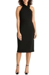 Rachel Rachel Roy Harland Crossover Halter Mini Dress In Black