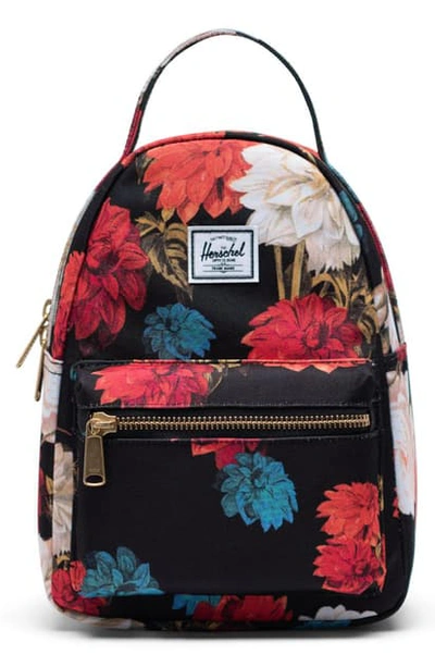 Herschel Supply Co Mini Nova Backpack In Vintage Floral Black