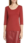 HUGO BOSS SCOOP NECK STRETCH JERSEY TOP,5025900143600