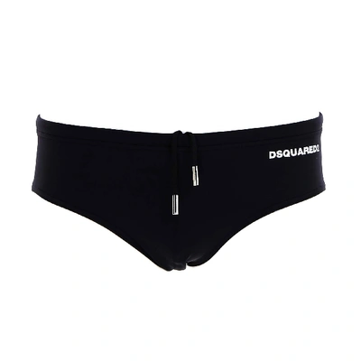 Dsquared2 Logo Print Swimming Brief In Black