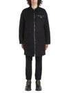 PRADA PRADA LOGO PATCH ZIP UP PARKA