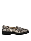 TOD'S PYTHON PRINT LEATHER LOAFERS