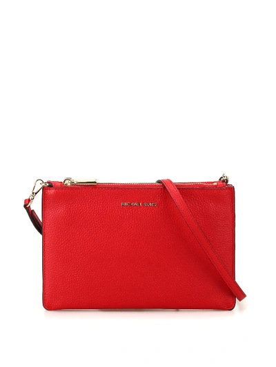 Michael Kors Red Leather Crossbody Bag