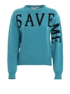 ALBERTA FERRETTI SAVE ME CASHMERE BOXY SWEATER