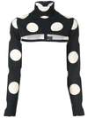 CHRISTIAN SIRIANO POLKA DOT PRINT BLOUSE