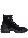 MONCLER MONCLER LACE-UP HIKING BOOTS - 黑色