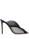 GIANVITO ROSSI OFELIA 105 POLKA-DOT MULES