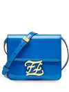 FENDI KARLIGRAPHY PATENT LEATHER SHOULDER BAG