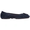 Tory Burch Minnie Travel Ballet Flats In Blue