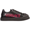 Versace Men's Medusa And Logo-print Sneakers In Black