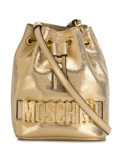 Moschino Laminated Bucket Bag - 金色 In Gold