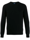 Barba Round Neck Jumper In Blue