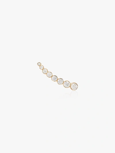 Sophie Bille Brahe 18k Yellow Gold Croissant De Lune Diamond Earring