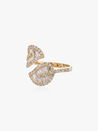ANITA KO 18K YELLOW GOLD LEAF DIAMOND WRAP RING,AKLR500YG14015194